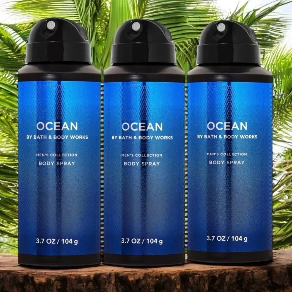 Bath & Body Works Lot of 3 OCEAN Men’s Collection Body Spray Cypress Vetiver Air